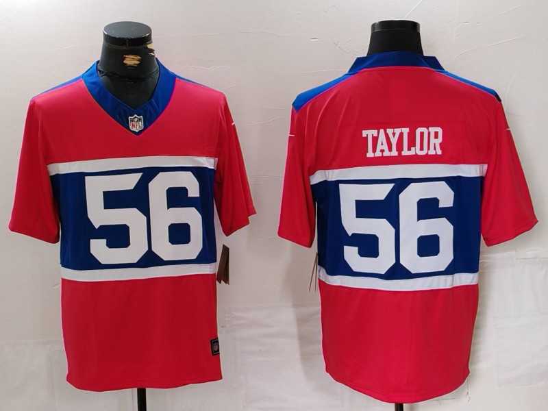 Mens New York Giants #56 Lawrence Taylor Century Red Alternate Vapor F.U.S.E. Limited Football Stitched Jersey